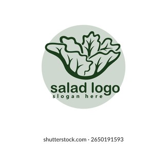 creative salad, lettuce logo, lettuce plant striped logo design inspiration