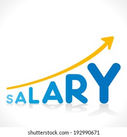 creative salary increment growth graphics design vector