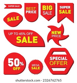 Creative Sale 3D tag set design.advertisting,marketing,objects.