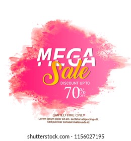 Creative sale abstract or poster, card for Super sale, mega sale 80%, 50%, with creative design illustration.
