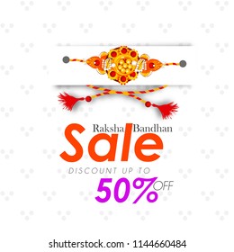 creative sale abstract or poster for Raksha Bandhan, Rakhi, with creative design illustration ,Raksha Bandhan Discount Offer.