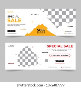 Creative Sale Banner Design For Social Media Cover Vector