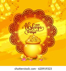 Creative Sale Banner Or sale Poster For Festival Of Akshaya Tritiya Celebration Background.