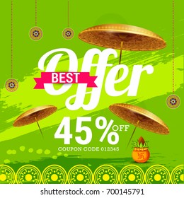 Creative Sale Banner Or Sale Poster For Festival Of Onam Celebration.
