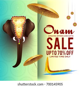 Creative Sale Banner Or Sale Poster For Festival Of Onam Celebration.