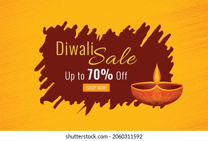Creative sale banner or sale poster for Indian festival Diwali celebration ,Vector illustration design
