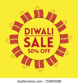Creative sale banner or sale poster for indian festival diwali celebration. (Diwali meaning festival of lights)