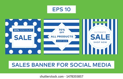 Creative "Sale banner" vector icons set for social media. Premium quality.