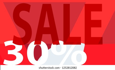 Creative Sale and Discount Promo Background with Geometrical  Pattern. Autumn Red, Orange, Yellow White Colors.
Business coupon.