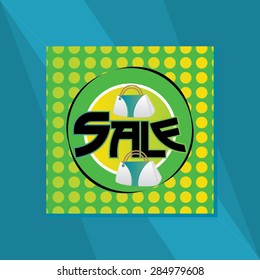 creative sale hand bag vector illustration 