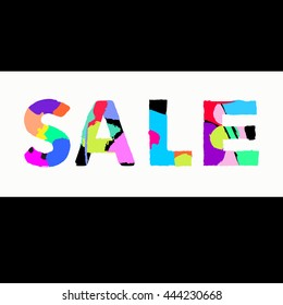 Creative Sale header or banner. Design for seasonal clearance. It can be used in advertising, web design, graphic design. Vector illustration.