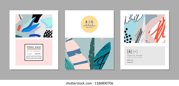 Creative Sale headers or banners with discount offer. Art posters. Design for seasonal clearance. It can be used in advertising, web design, graphic design. Creative Sale headers or banners with discount offer. Art posters. Design for seasonal clearance. It can be used in advertising, web design, graphic design.