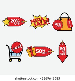 Creative Sale Label Pack with Discount