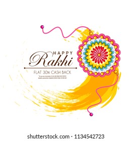 creative sale and promotion banner poster for Raksha Bandhan, 
Rakhi, with nice and creative design illustration, Rakhi Offer or Raksha Bandhan Discount Offer.