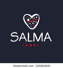 Creative (Salma) name, Vector illustration.
