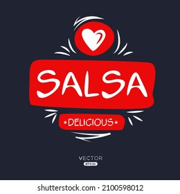 Creative (Salsa) Logo, Salsa  Sticker, Vector Illustration.