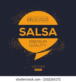 Creative (Salsa) Logo, Salsa  Sticker, Vector Illustration.