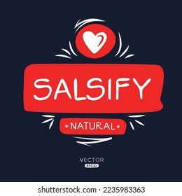 Creative (Salsify), Salsify label, vector illustration.