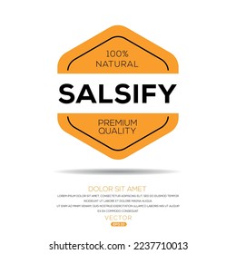 Creative (Salsify), Salsify label, vector illustration.