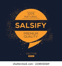 Creative (Salsify), Salsify label, vector illustration.