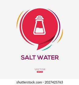 Creative (Salt water) Icon ,Vector sign.