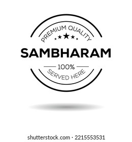 Kreatives (Sambharam) Getränk, Sambharam-Aufkleber, Vektorgrafik.
