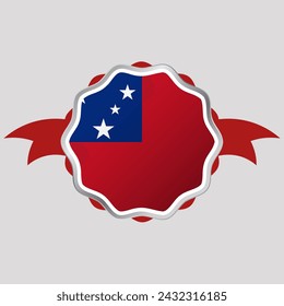 Creative Samoa Flag Sticker Emblem