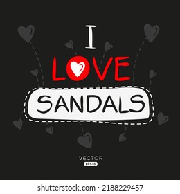 Texto creativo (Sandals), se puede usar para pegatinas y etiquetas, camisetas, invitaciones, ilustración vectorial.