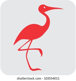 Creative Sandhill Crane Bird Icon