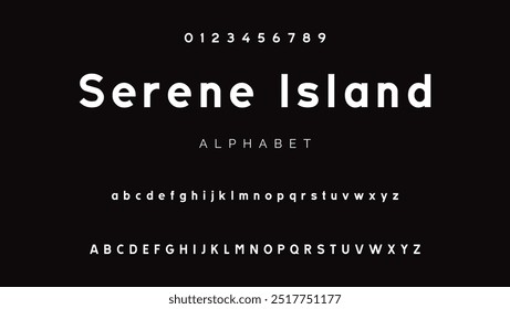 Creative sans serif alphabet ligature display font vector. Modern typography style illustration