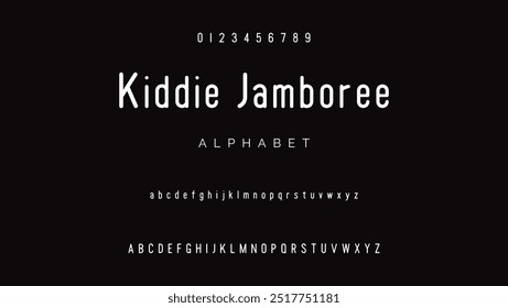 Creative sans serif alphabet ligature display font vector. Modern typography style illustration
