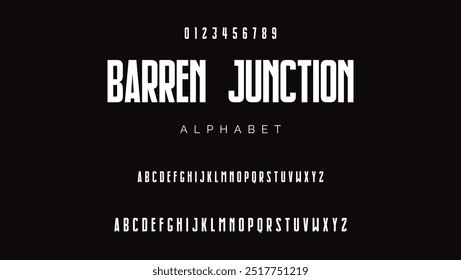Creative sans serif alphabet ligature display font vector. Modern typography style illustration