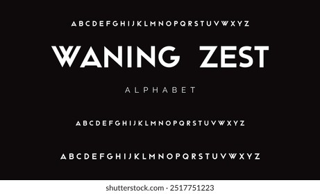 Creative sans serif alphabet ligature display font vector. Modern typography style illustration