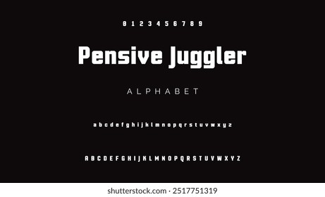 Creative sans serif alphabet ligature display font vector. Modern typography style illustration