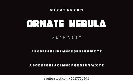 Creative sans serif alphabet ligature display font vector. Modern typography style illustration
