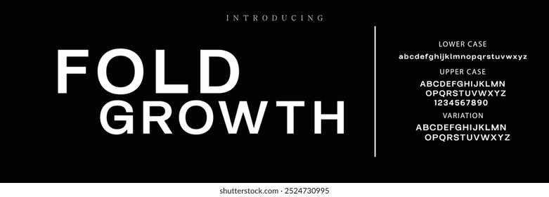 Creative sans serif alphabet ligature display font vector. Modern typography style illustration