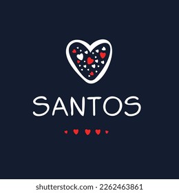 Creative (Santos) name, Vector illustration.