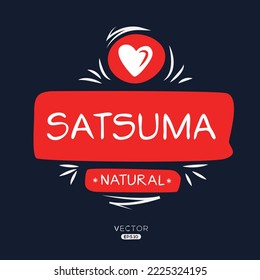 Creative (Satsuma), Satsuma label, vector illustration.