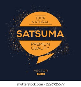 Creative (Satsuma), Satsuma label, vector illustration.