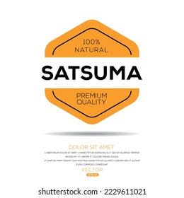 Creative (Satsuma), Satsuma label, vector illustration.