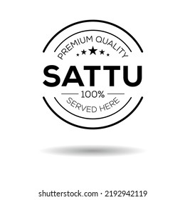 Creative (Sattu) drink, Sattu sticker, vector illustration.