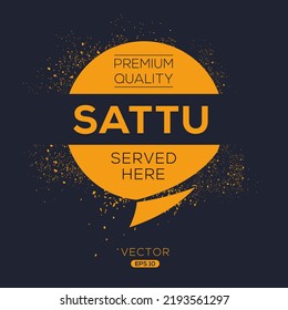 Creative (Sattu) drink, Sattu sticker, vector illustration.