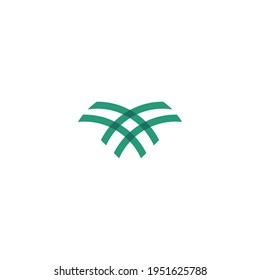 Creative Saudi Arabia palm tree icon logo design vector illustration. 