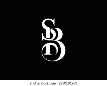 Creative sb , bs, initial monogram elegant vector logo template