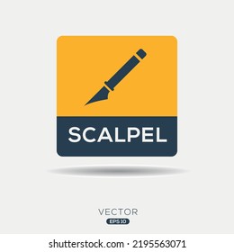 Creative (Scalpel) Icon, Vector sign.