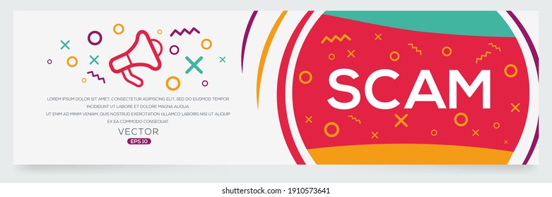 Creative (SCAM) text written in speech bubble ,Vector illustration.
