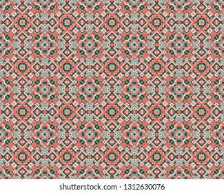 Creative scandinavian vector seamless pattern. Folklore geometric tile. Barbarian ornament. Modern aztec design.