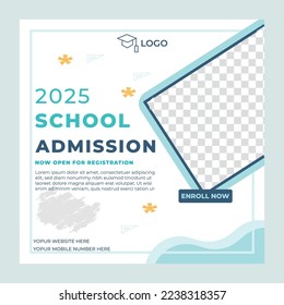 creative school admission banner design in 2025