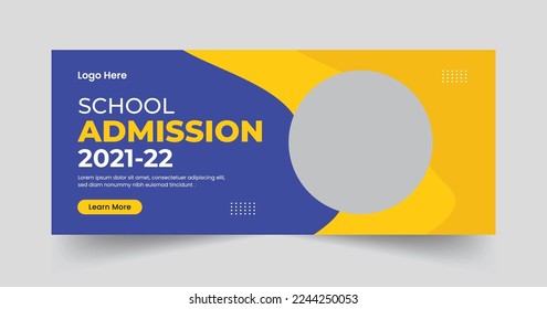 Creative School Admission Social Media Cover Design
