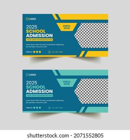 Creative School Admission Web Banner Design Template